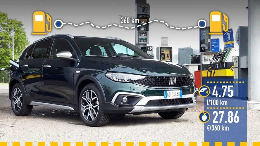 Fiat Tipo Cross 1.0 benzina, la prova dei consumi reali