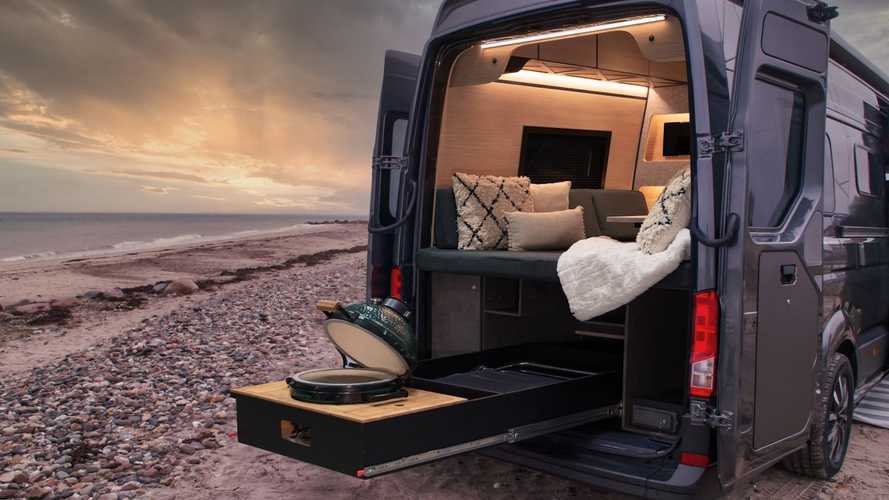 Loef’s Latest Camper Van Comes With Slide-Out Ceramic Grill, Minibar