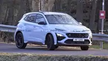 Hyundai Kona N spy photo with no camouflage