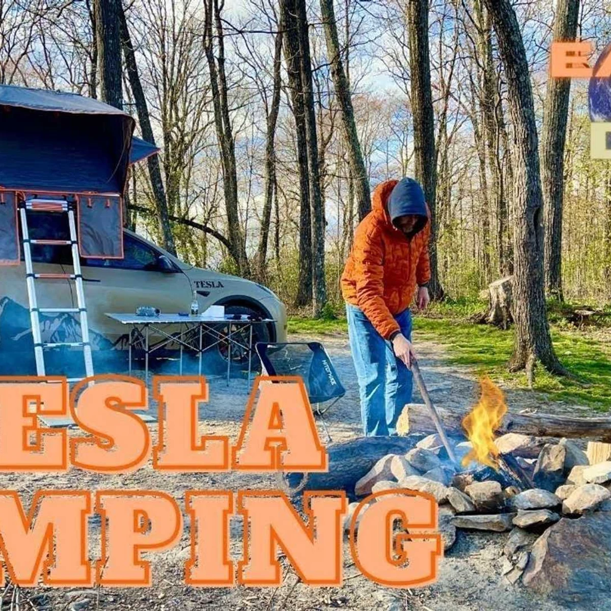 Watch How Rooftop Tent Camping Is Done In A Tesla Model Y