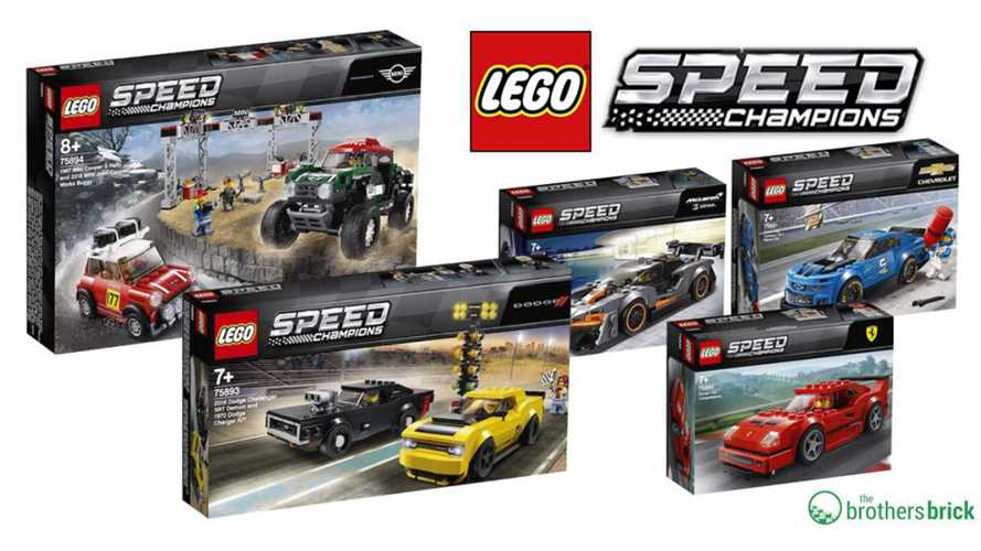 2019 Lego Speed Champions sets include Senna, F40, and Demon