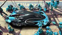 Bugatti hiper otomobil render