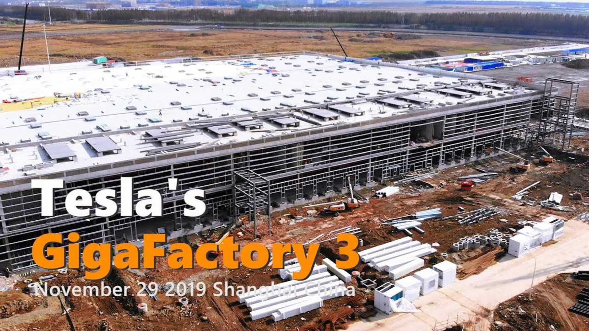 Tesla Gigafactory 3 Construction Progress November 29, 2019 Video