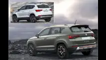 SUV auf dem Offroad-Trip