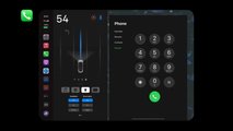 Apple Logolu Tesla Bilgi Eğlence Sistemi Konsepti