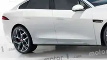 Nuova Jaguar XJ, il rendering