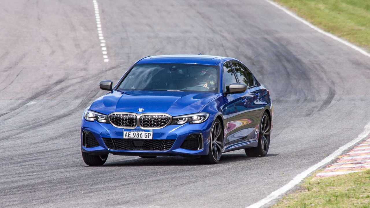 El BMW M340 xDrive giró en el Gálvez. Fotos: Hernando Pollicelli