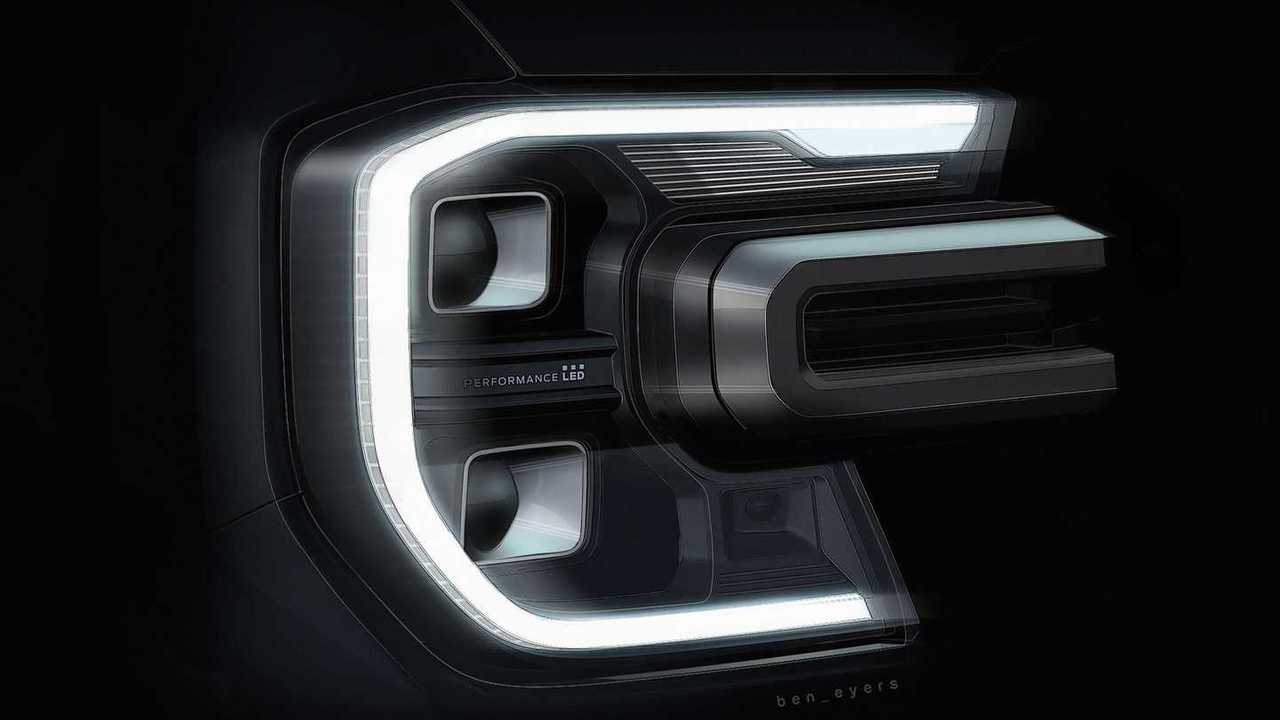 Ford Ranger 2022 - Esboço dos faróis