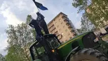 Trattori John Deere alla festa scudetto dell'Inter