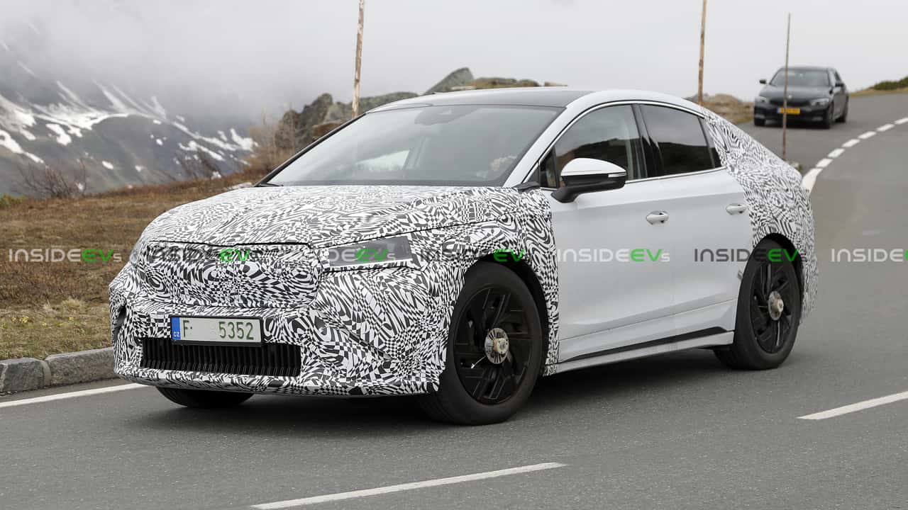 Skoda Enyaq Coupé Facelift (2025) als Erlkönig
