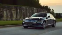 2023 Genesis Electrified G80 exterior driving shots