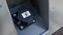 Project Ghost classic Land Rover Defender 110 EV restomod charging port