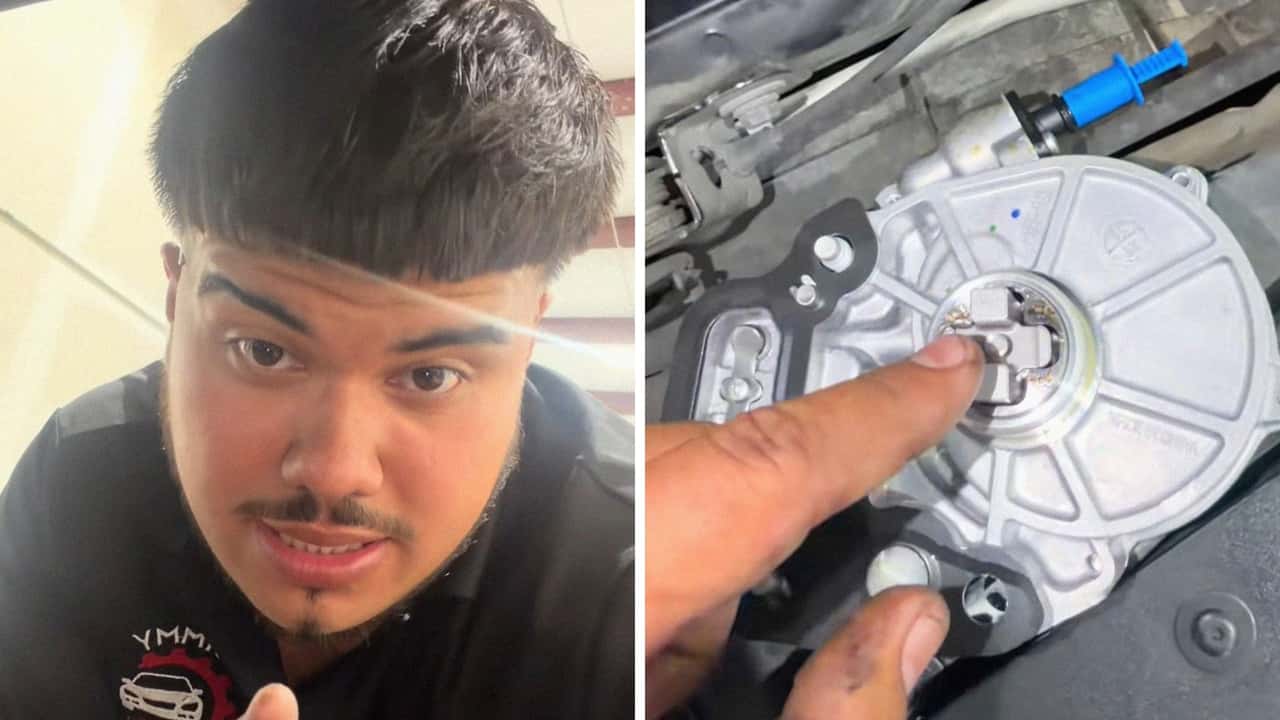 Mechanic works on car. Then he tells his customer to go to AutoZone for a scan