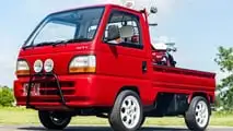 Honda Acty de 1995 con Honda Monkey de 2021