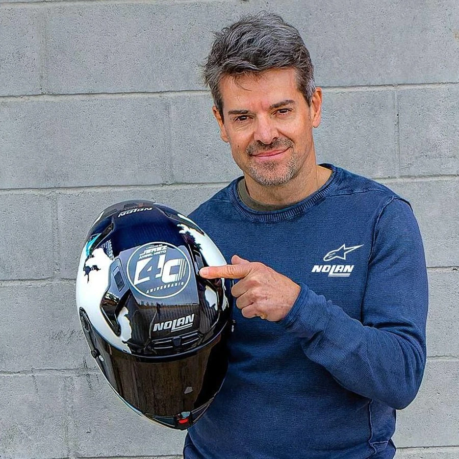 nolan cafe racer helmet N60-6 SPORT ARGENTO Nero / Argento  Helmets Racetrack Aerodynamic Spoiler) Nolan N120-1 Classic N-COM Modular
