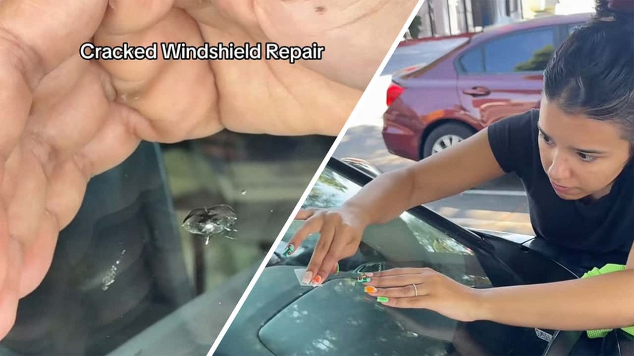 Cracked windshield repair kit