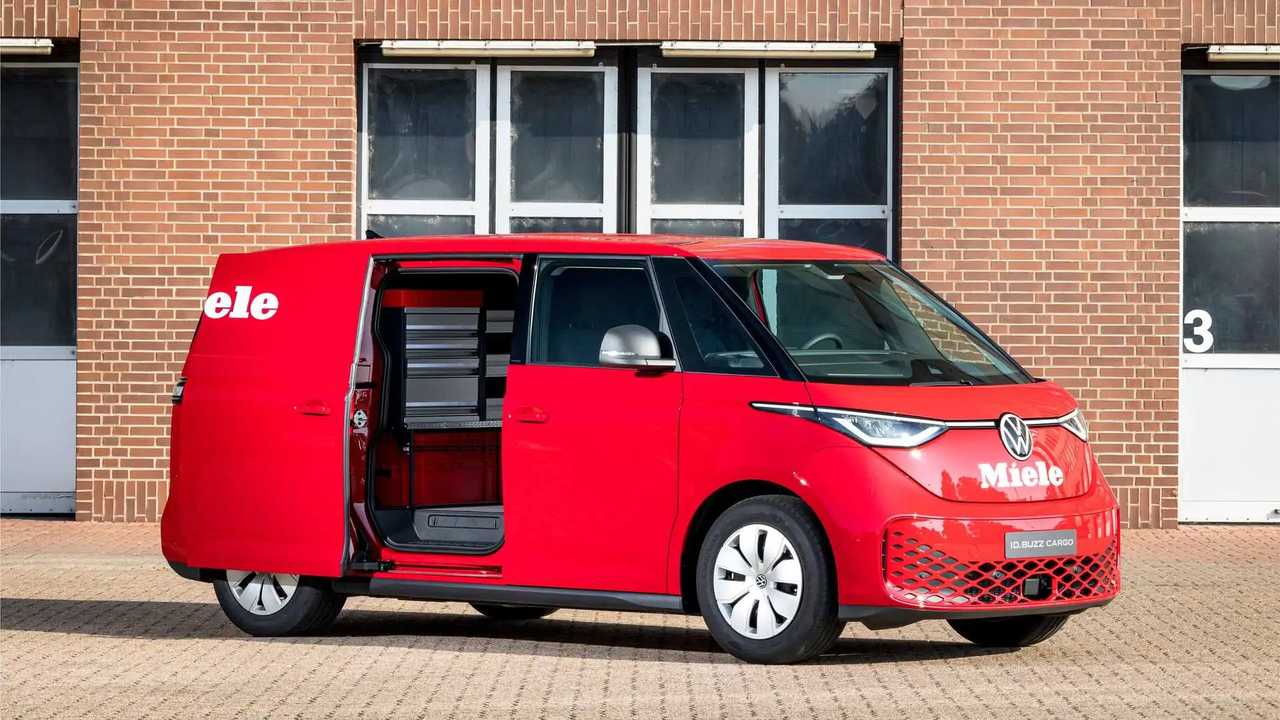 I Volkswagen ID. Buzz Cargo personalizzati per il servizio assistenza di Miele
