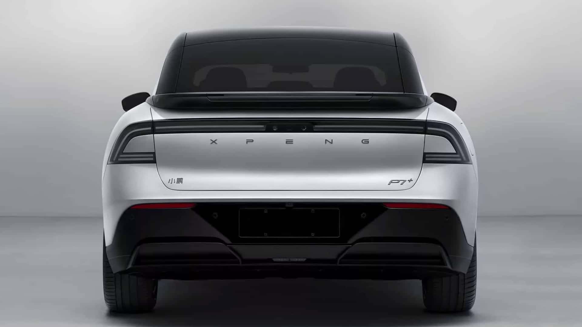 XPENG P7+ rear profile view