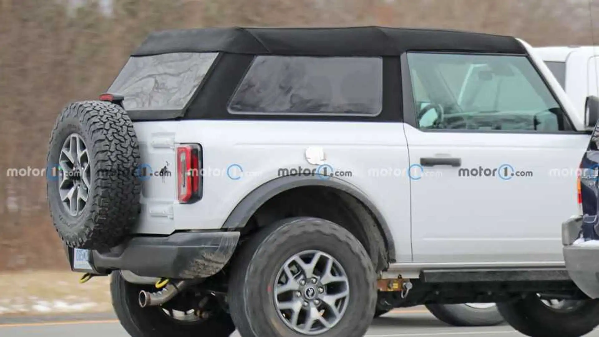 Ford Bronco Two Door Spied Showing Fastback Like Soft Top