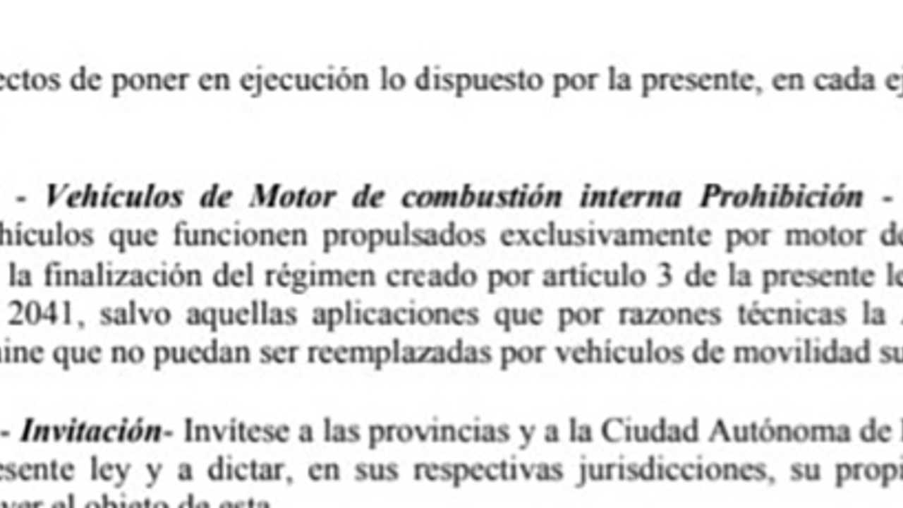 Ley de Electromovilidad: le ponen fecha a la prohibición para fabricar motores de combustión interna en Argentina