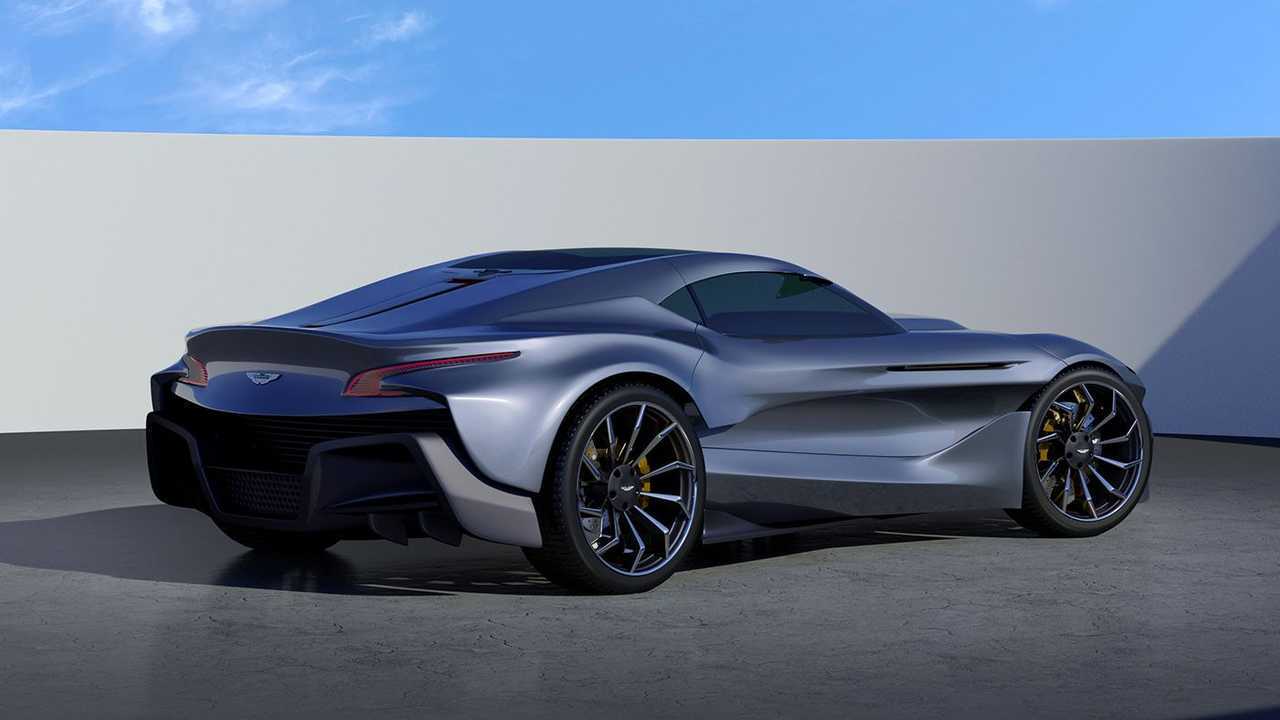 Aston Martin Vantage Coupé (Spekulatives Rendering des Nachfolgers in Silber)