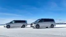 Mercedes-Benz EQV winter testing inside the Arctic Circle