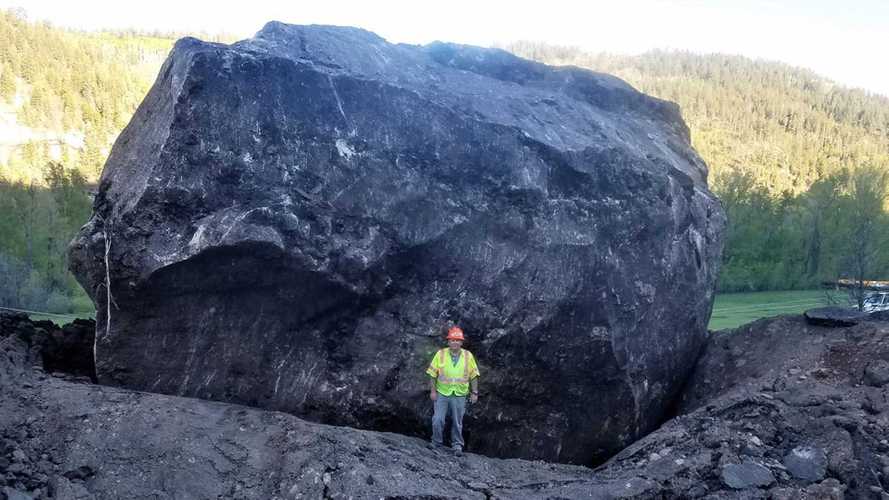 Colorado Decides To Just Drive Around Giant Boulder Blocking Highway