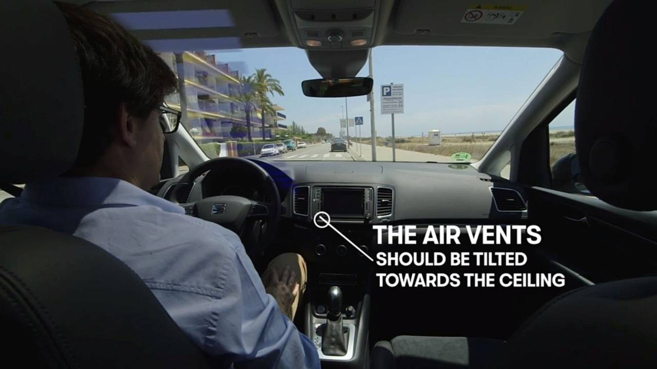 Pointing the air jets toward you