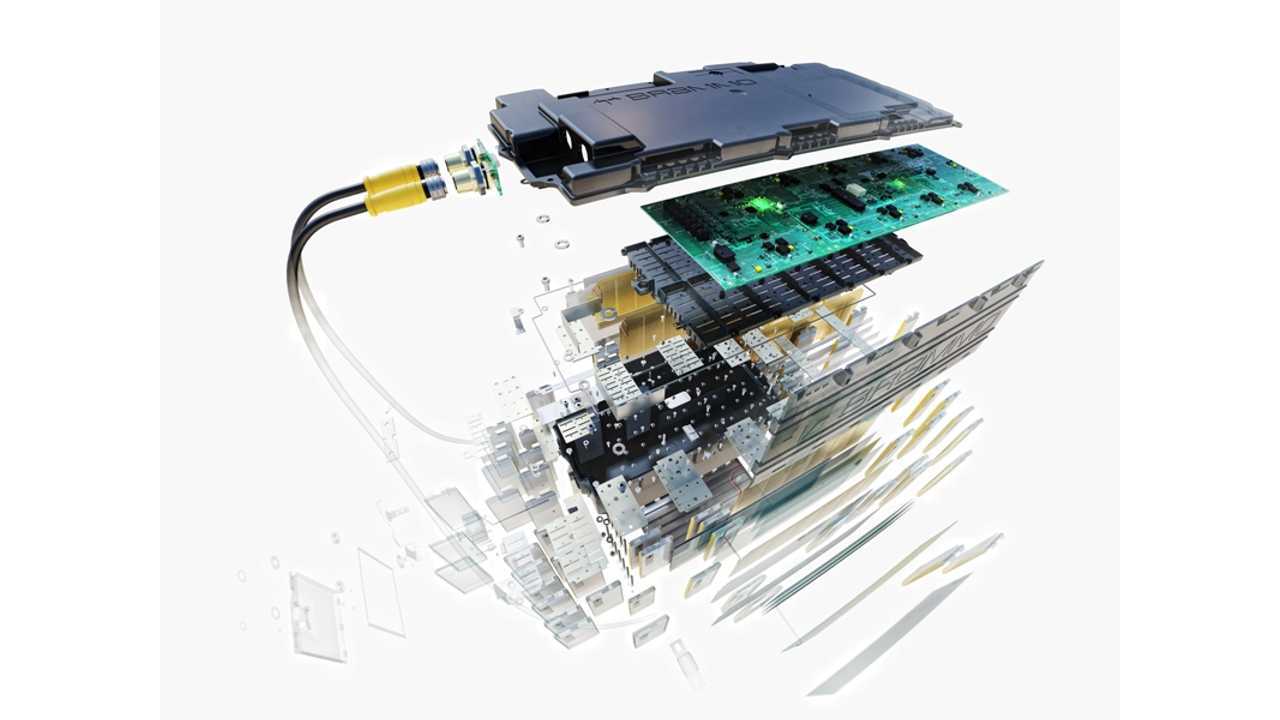BrammoPower battery exploded view