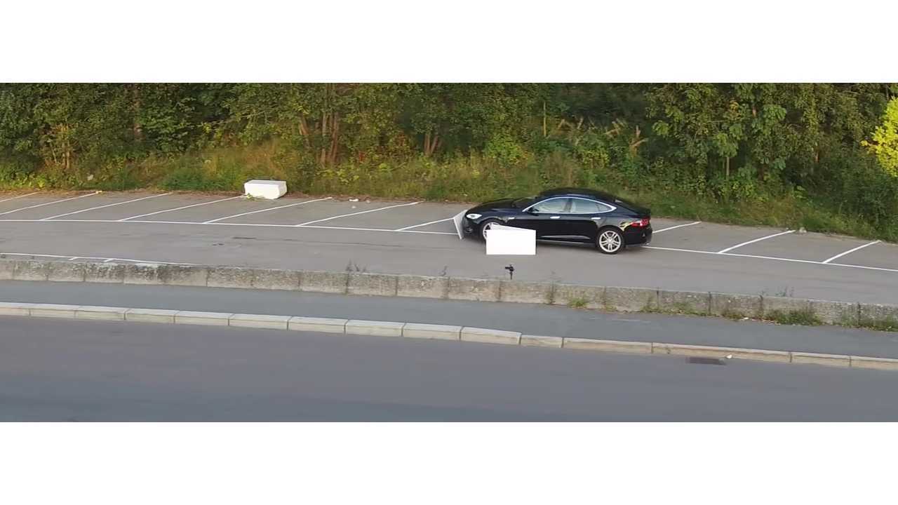 Tesla Model S Automatic Emergency Braking test 1 - result