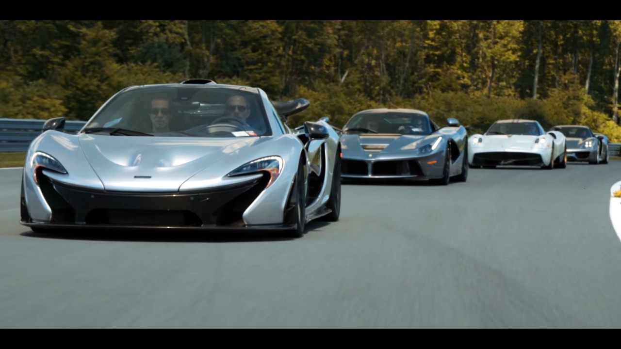 Pornografia automotiva: Porsche 918, LaFerrari, McLaren P1 e Pagani Huayra na pista! (vídeo)