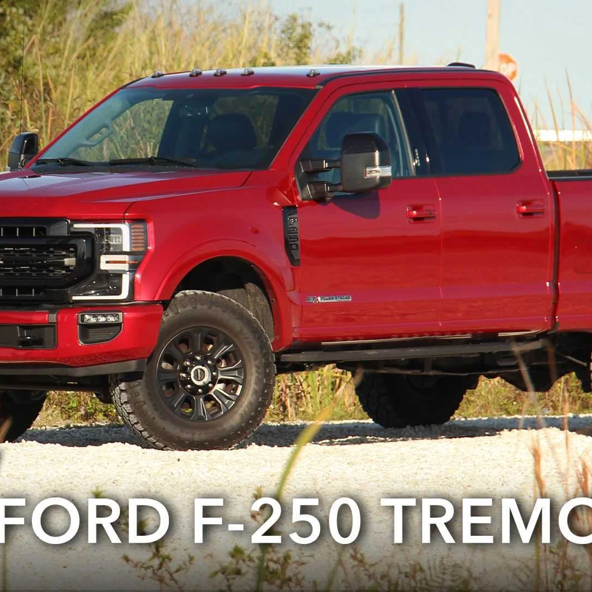 Real Carbon Fiber License Plate Frame For Ford F-250 Tremor – Red Accent, Front/Rear