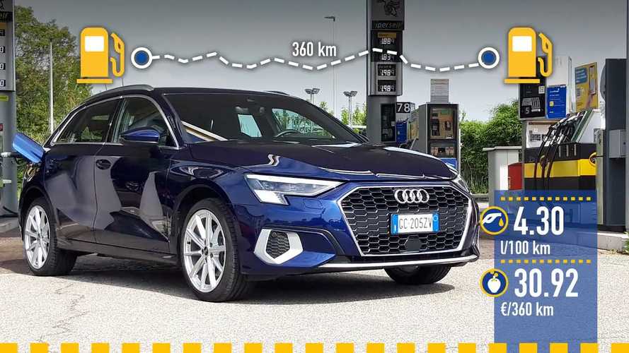 Audi A3 Sportback ibrida plug-in, la prova dei consumi reali