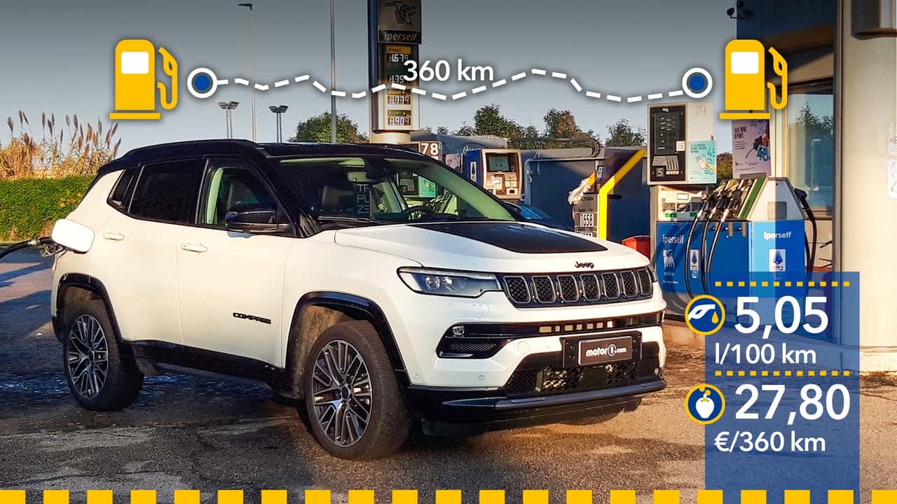 Jeep Compass e-Hybrid, prueba consumo