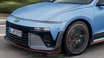 Hyundai Ioniq 6 N, il render di Motor1.com