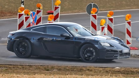 Photos espion de la Porsche 718 Cayman EV