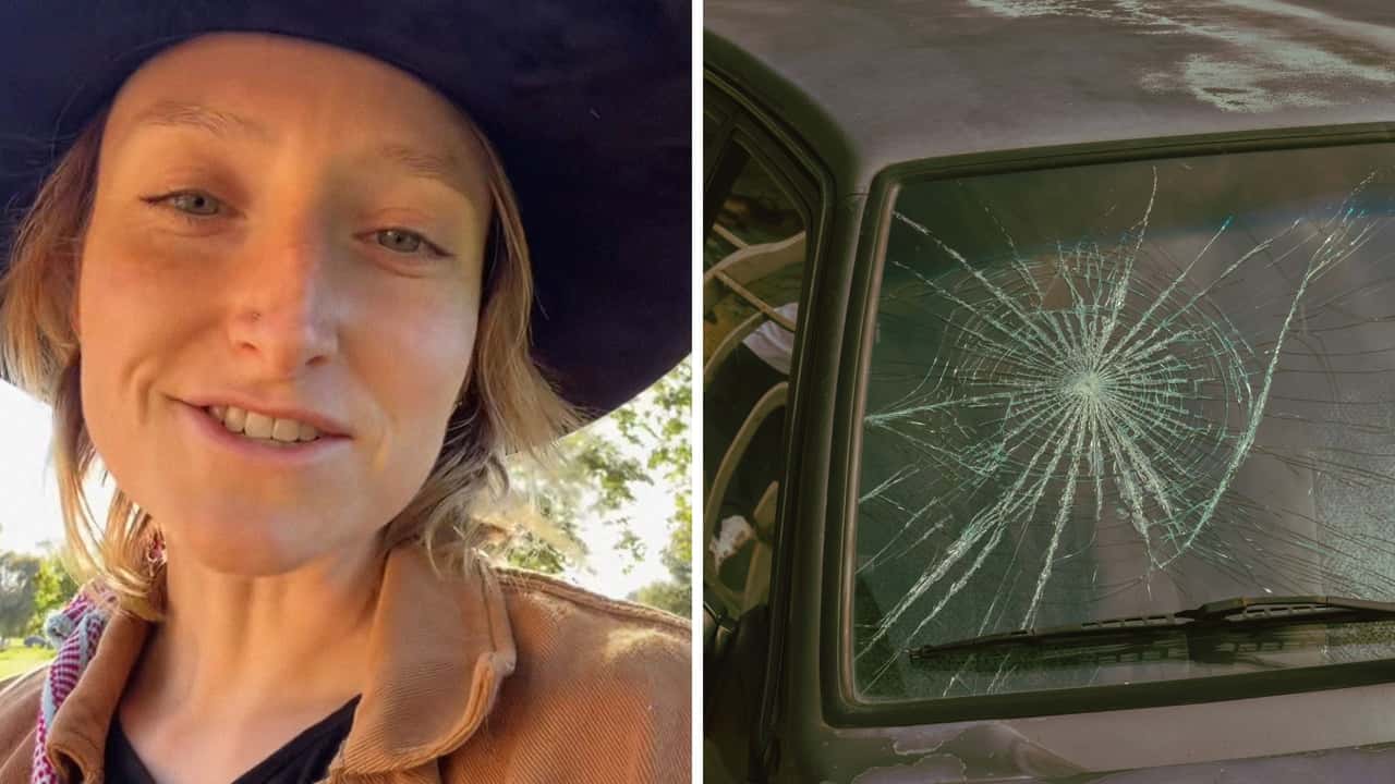 Woman's windshield gets cracked by a rock. Then, weeks later, the temperature changes