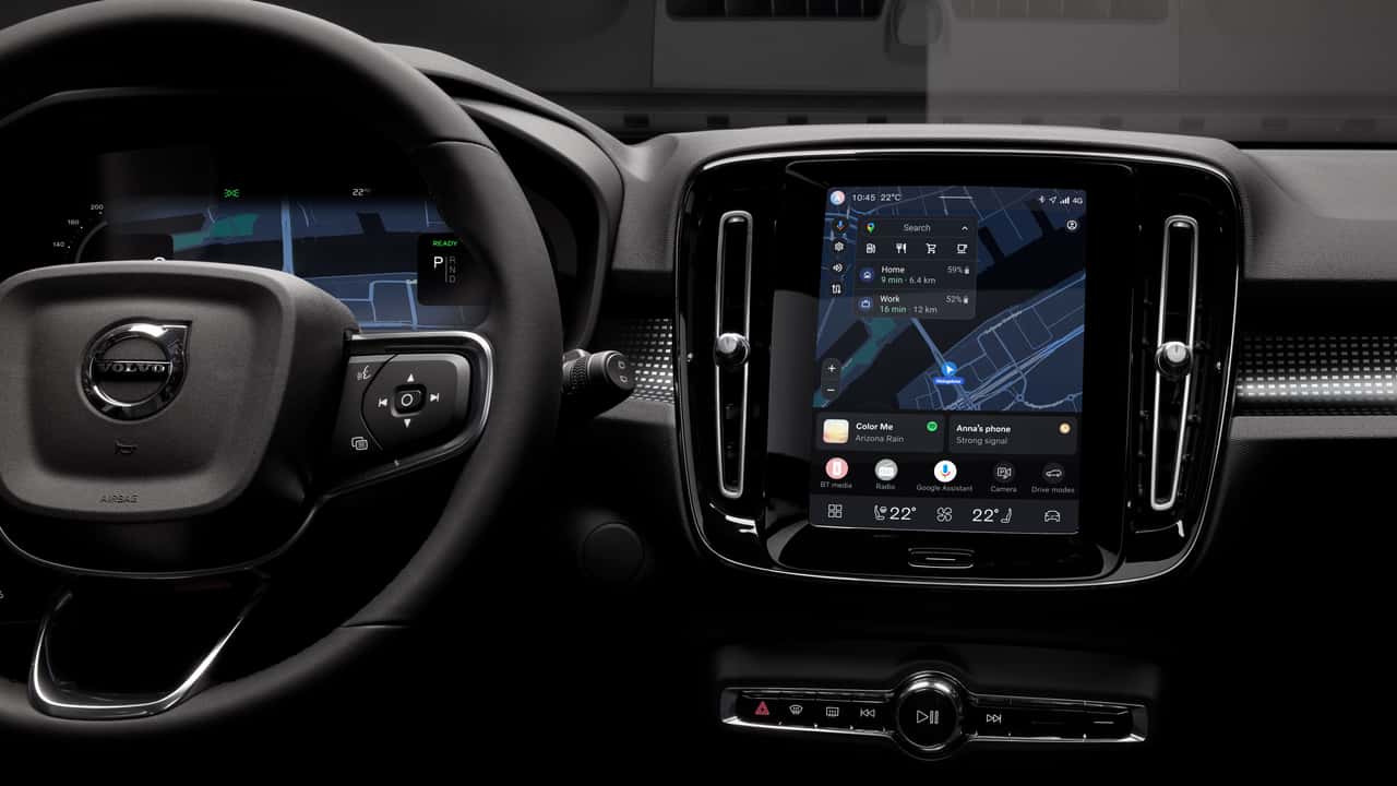 Neues Infotainmentsystem des Volvo EX40 (ab Januar 2025)