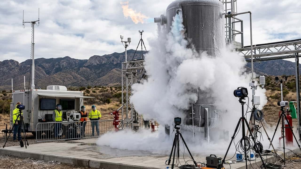 Un serbatoio di idrogeno prende fuoco: cosa succede è pazzesco