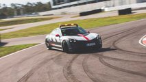 The Porsche Taycan Turbo as safety car at the Porsche Carrera Cup Deutschland