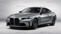 2021 BMW M4 Coupe render (Motor1.com)
