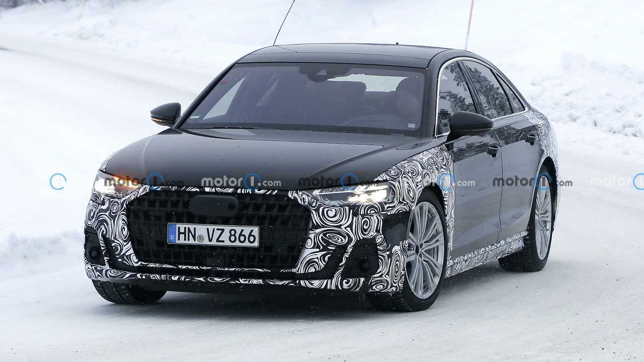 Audi A8 Facelift (2021) auf neuen Erlkönigbildern