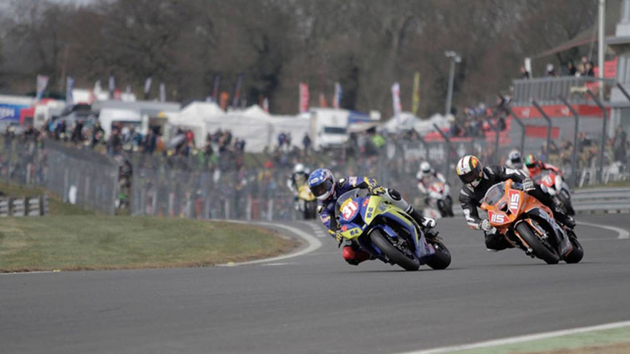 Tommy Aquino racing in the 2013 British Superbike Championship.