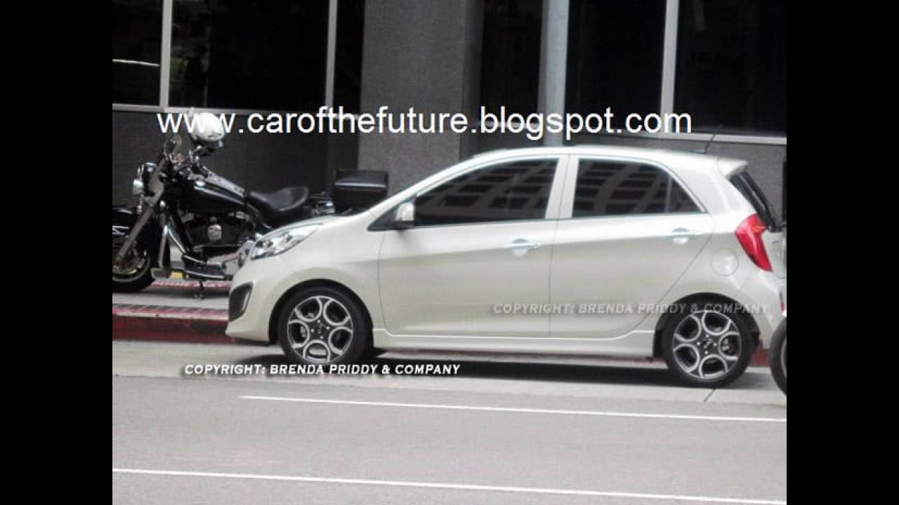 Novo Kia Picanto 2012 é flagrado sem disfarces
