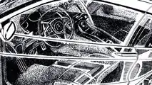 Acura NSX Cutaway Sketch