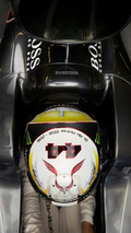 Lewis Hamilton, Mercedes AMG F1, sur la grille de départ