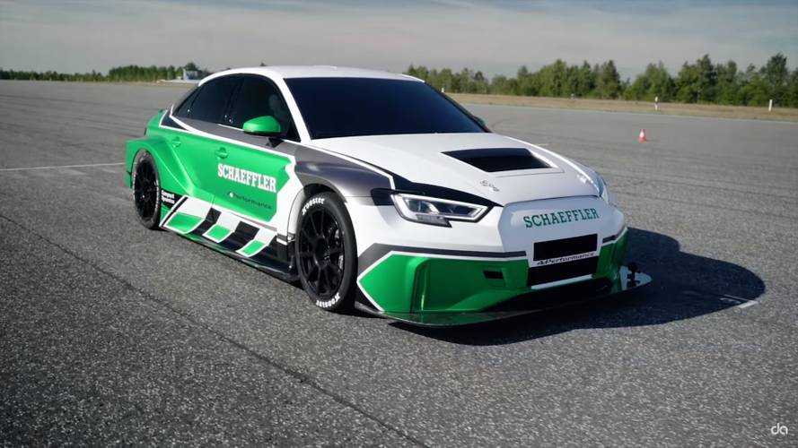 See this electric Audi RS3 beat a Porsche 911 GT2 RS – in reverse