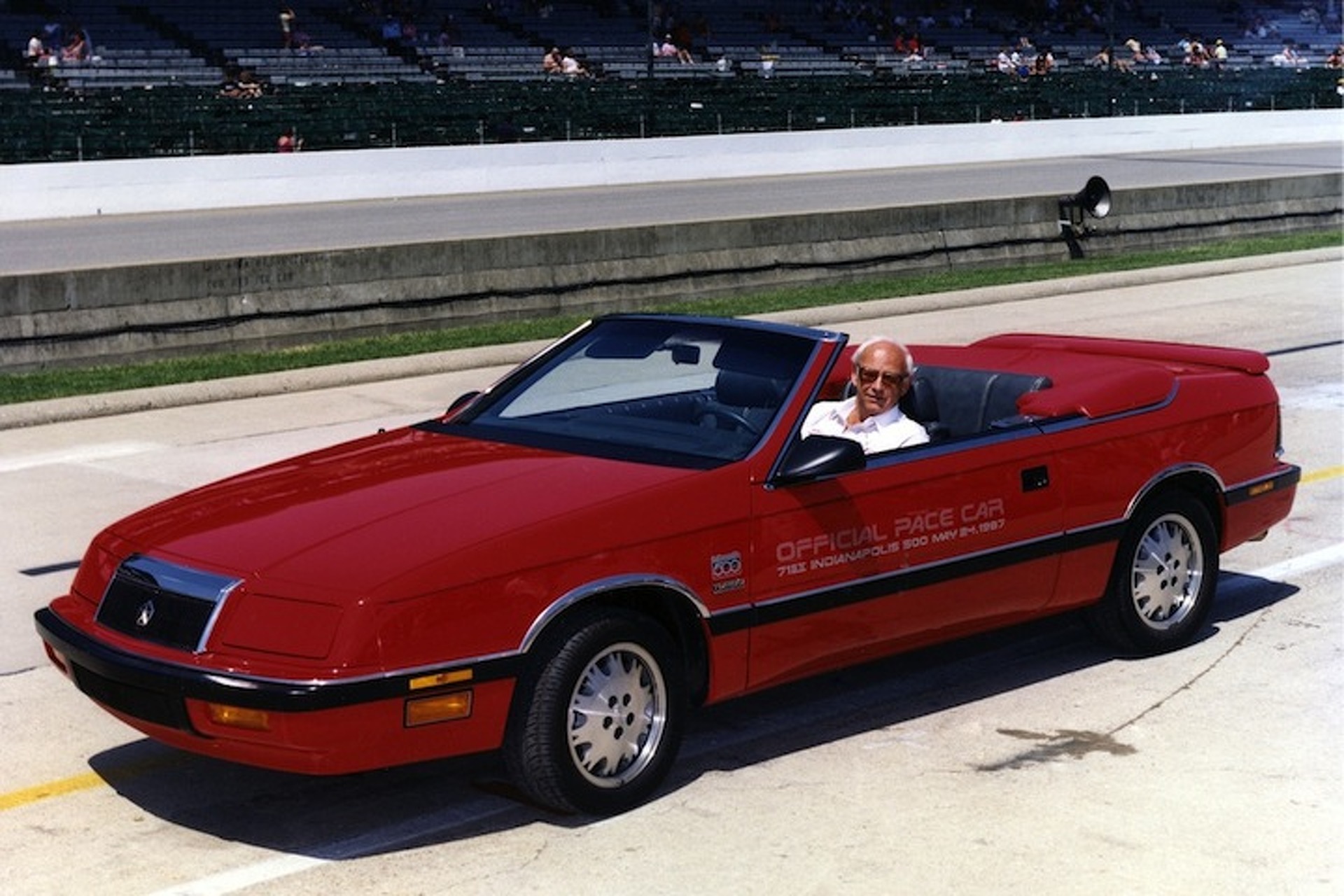 In 1987, Carroll Shelby Drove a Majestic Chrysler LeBaron Around Indy