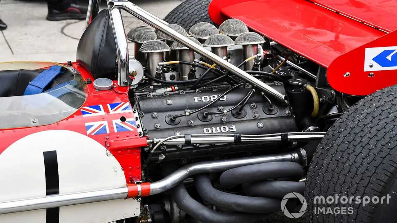 Cosworth DFV engine of the Lotus 49 at the Chinese GP 2019 ...