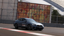 Sebastian Vettel drives Sochi GP circuit in an Infiniti Q50